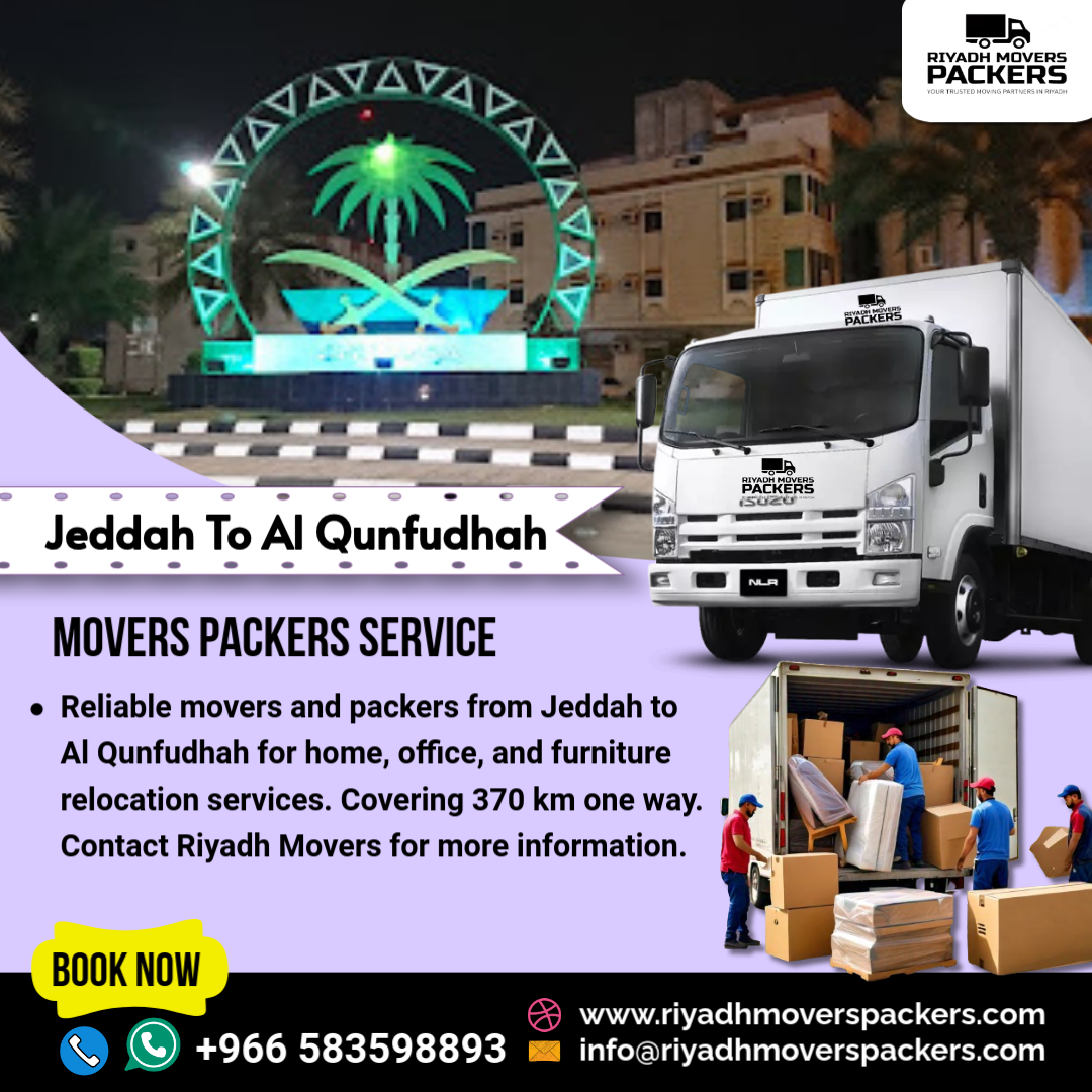 Jeddah to Al Qunfudhah Movers Packers Services