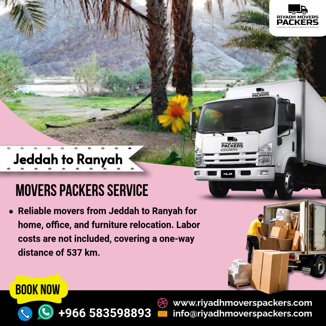 Jeddah to Ranyah Movers Packers Services