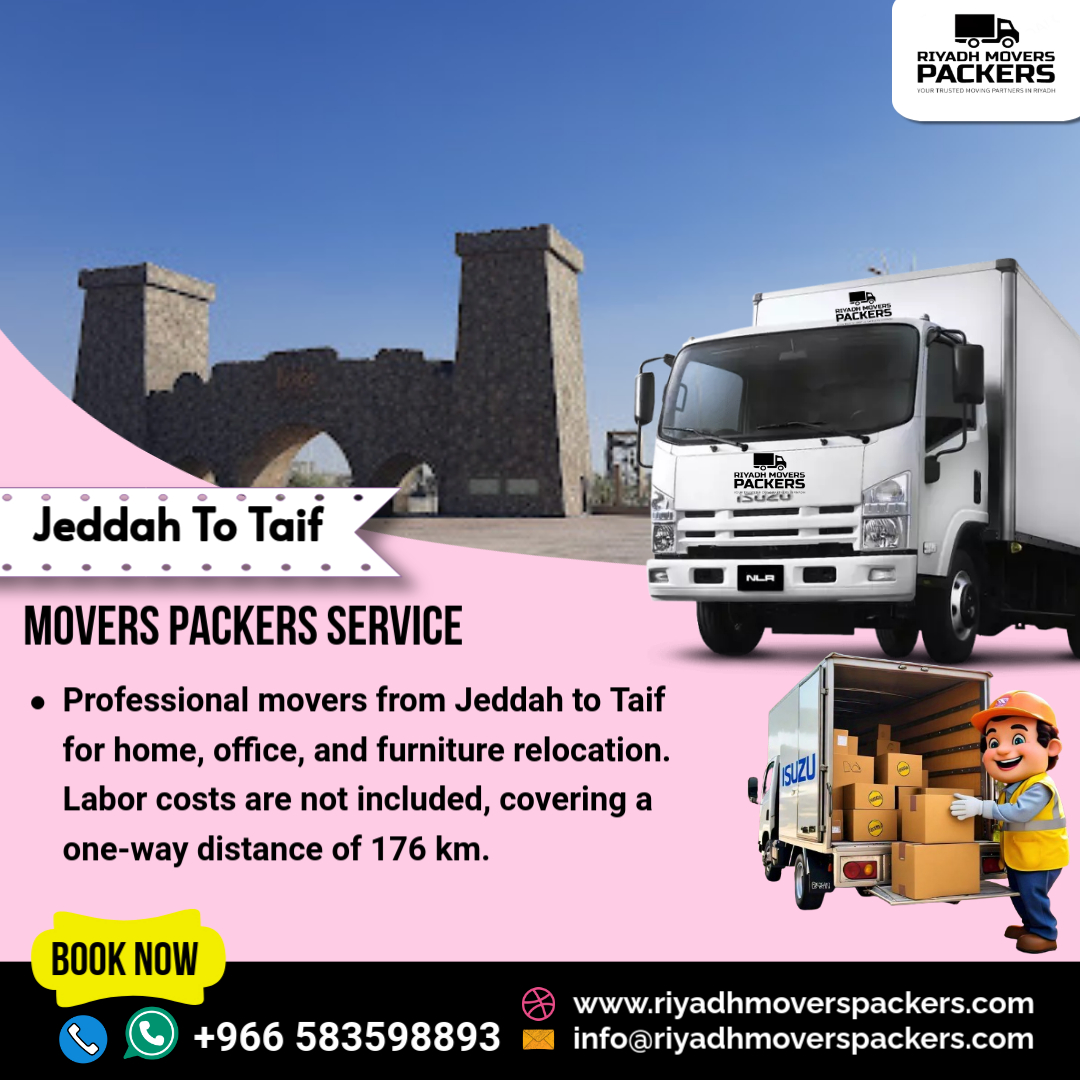 Jeddah to Taif Movers Packers Services