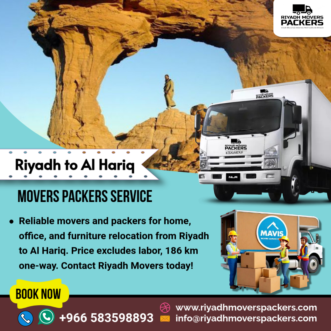 Riyadh to Al Hariq Movers Packers Services