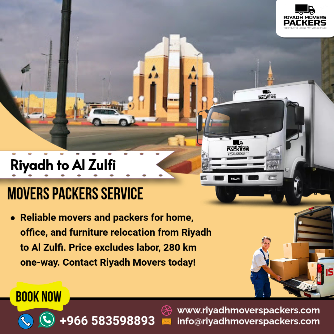Riyadh to Al Zulfi Movers Packers Services