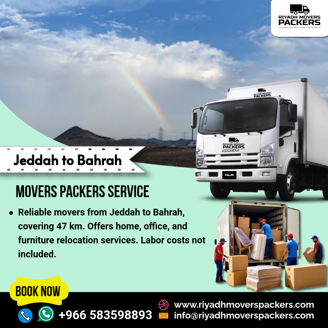 Jeddah to Bahrah Movers Packers Services