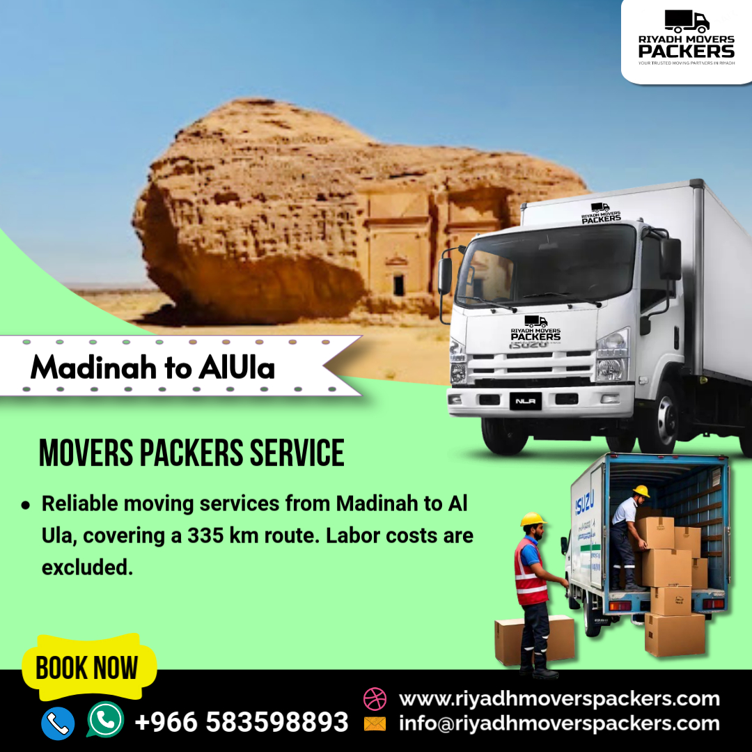 Madinah to Al Ula Movers and Packers Services